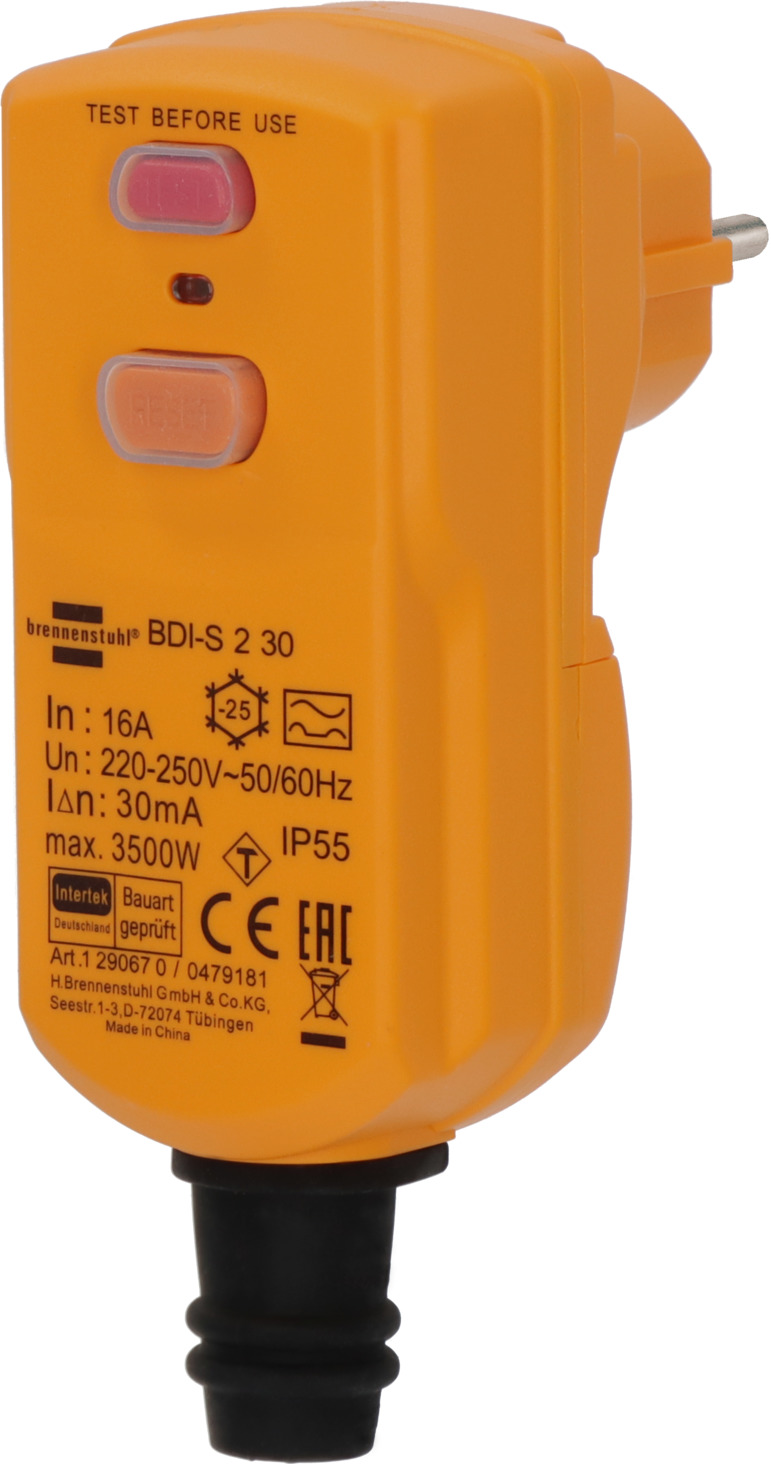 Wasserette Medewerker Genre Veiligheidsstekker BDI-S 2 30 IP55 | brennenstuhl®